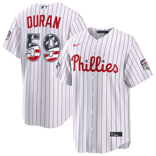 2026 All-Star Edition Stars & Stripes Philadelphia Phillies Jhoan Duran Stadium Jersey - White