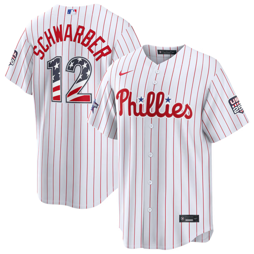 2026 All-Star Edition Stars & Stripes Philadelphia Phillies Kyle Schwarber Stadium Jersey - White