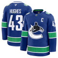 Quinn Hughes Vancouver Canucks Home Premium Jersey - Blue