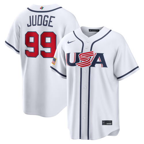 Aaron Judge USA Baseball 2026 World Baseball Classic Home Stadium Jersey - White