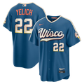 Christian Yelich Milwaukee Brewers 2026 City Connect Stadium Jersey - Mineral Blue