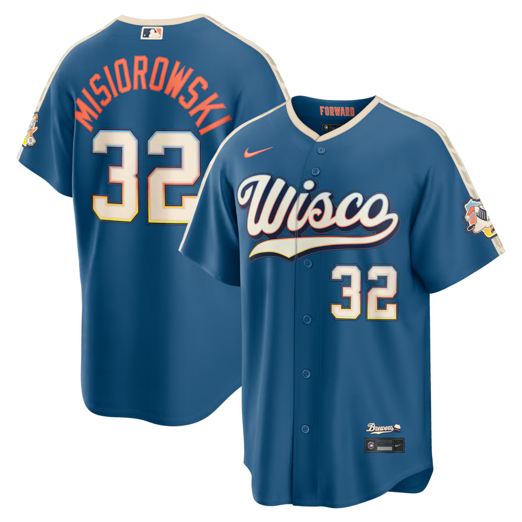 Jacob Misiorowski Milwaukee Brewers 2026 City Connect Stadium Jersey - Mineral Blue