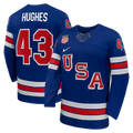 Quinn Hughes USA 2026 Olympic Home Jersey - Royal